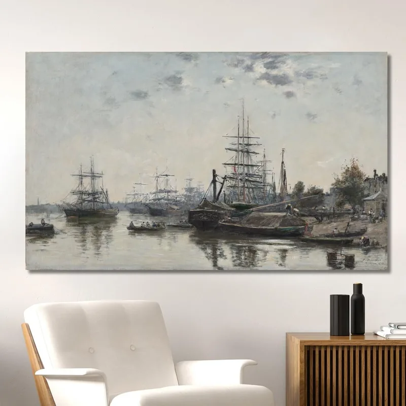 Vista De Burdeos Desde El Muelle De Los Cartujos Eugène Boudin