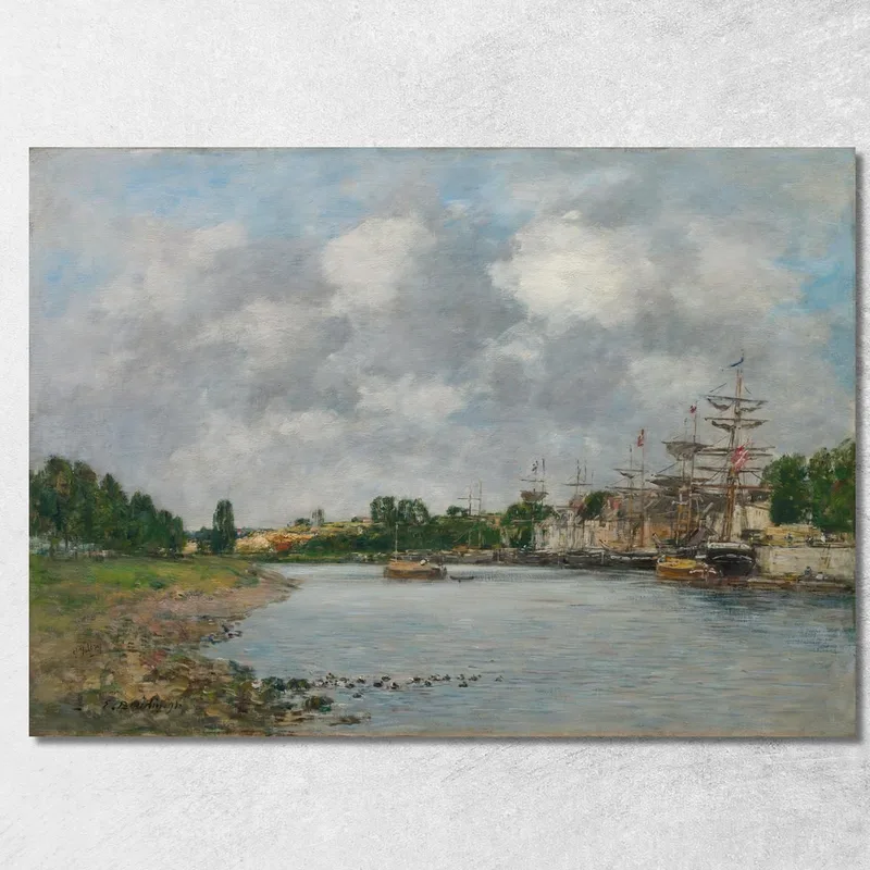 Vista Del Puerto De Saint-Valery-Sur-Somme Eugène Boudin cuadro en lienzo