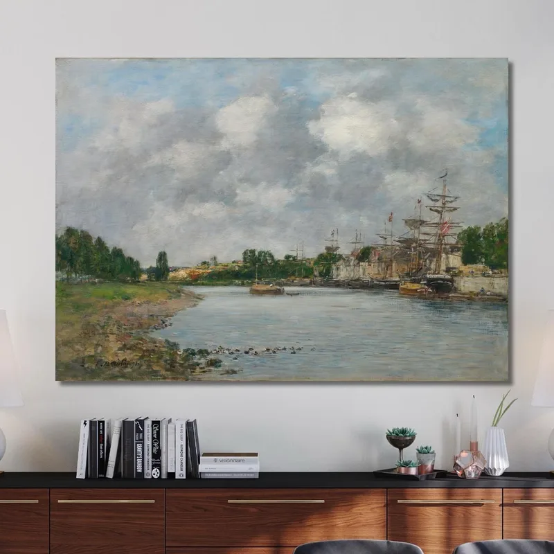 Veduta Del Porto Di Saint-Valery-Sur-Somme Eugène Boudin