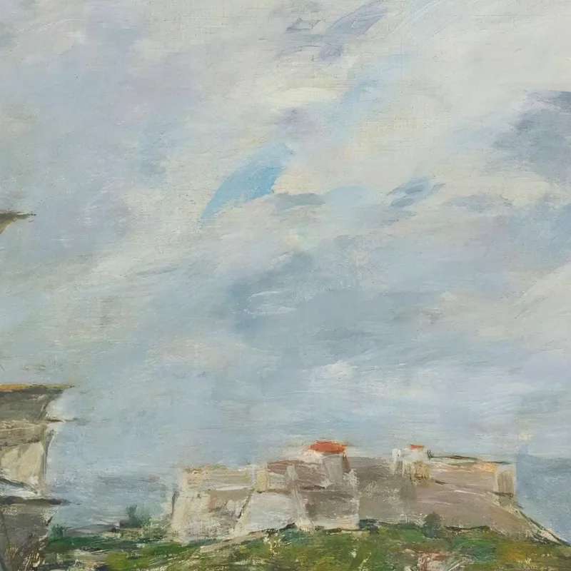 Vista Del Puerto De Antibes. El Muelle Por La Mañana Eugène Boudin