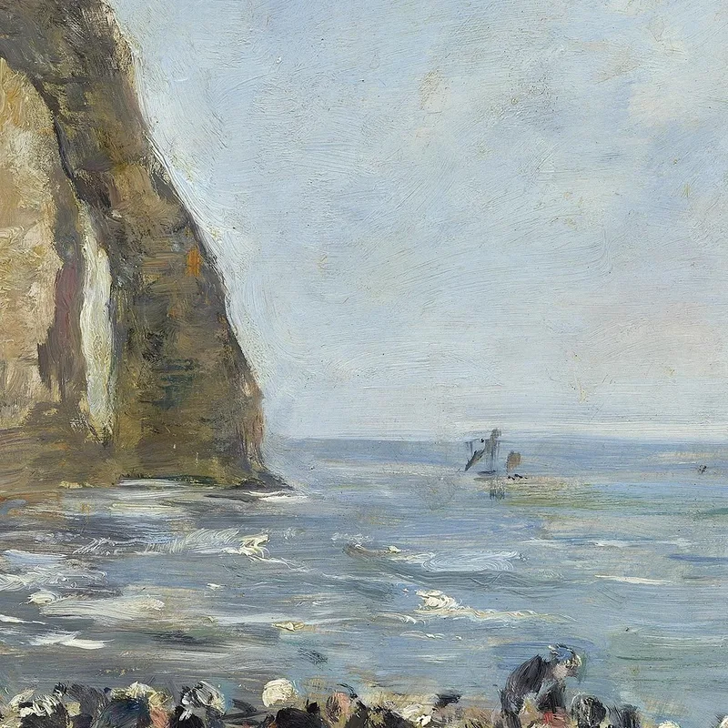 Lavandaie Sulla Spiaggia Di Étretat Eugène Boudin