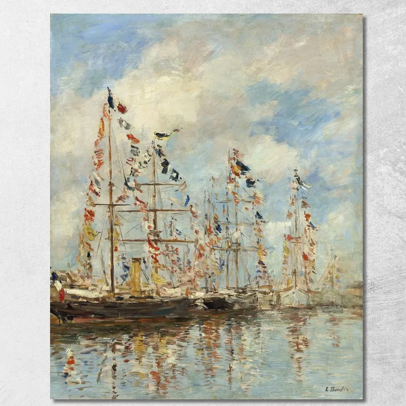 Dársena De Yates En Trouville-Deauville Eugène Boudin cuadro en lienzo