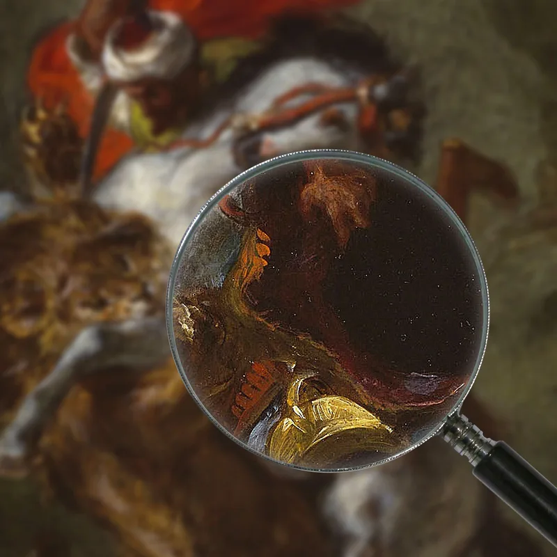 Cavaliere Arabo Attaccato Da Un Leone Eugène Delacroix