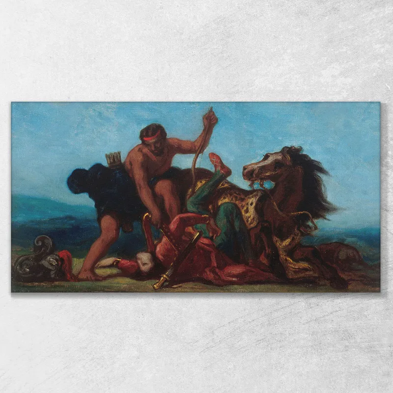 Hercules Conqueror Of Hippolyte Queen Of The Amazons Eugène Delacroix