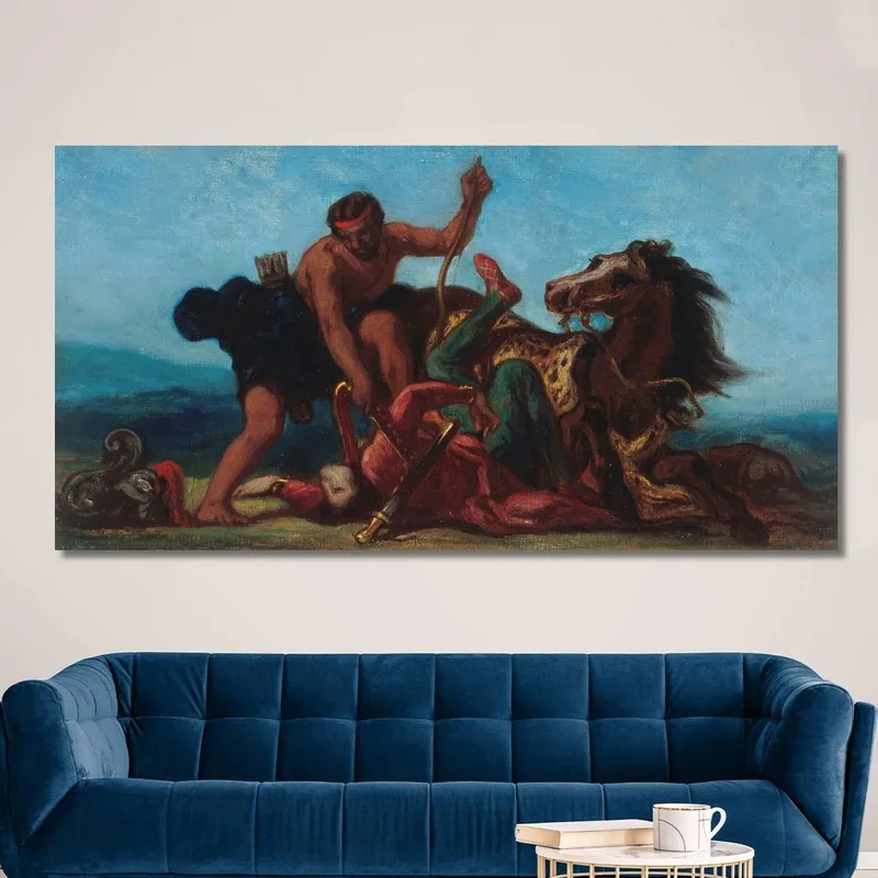 Hercules Conqueror Of Hippolyte Queen Of The Amazons Eugène Delacroix