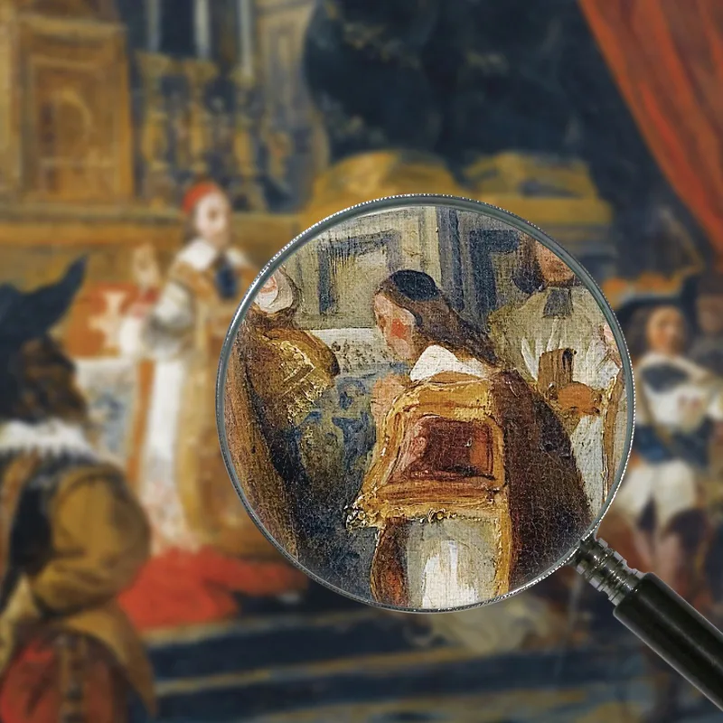 El Cardenal Richelieu Celebra Misa En La Capilla Del Palacio Real Eugène Delacroix
