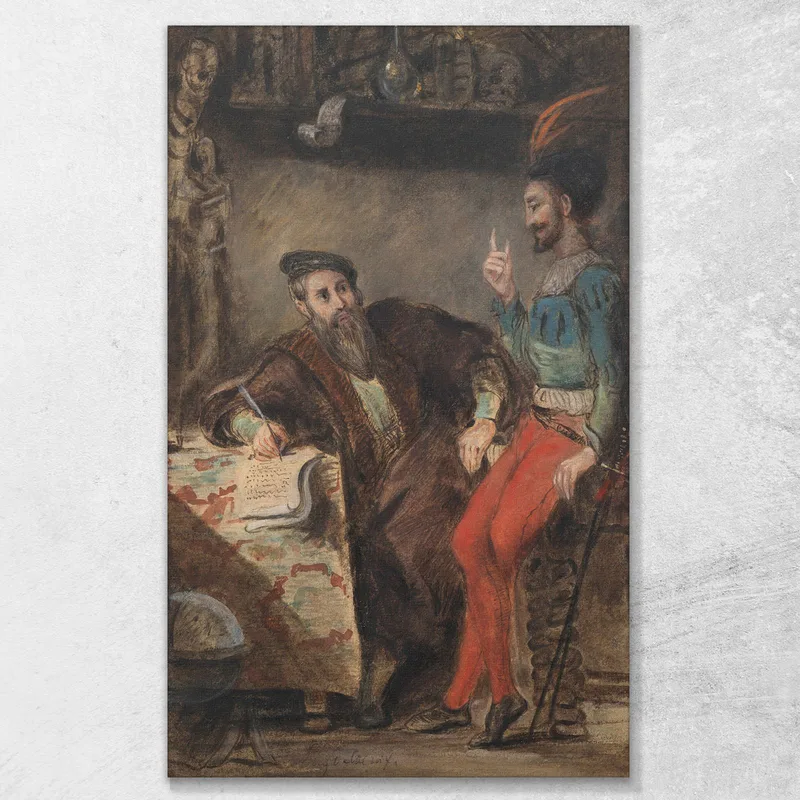 Mephistopheles Erscheint Faust Eugène Delacroix