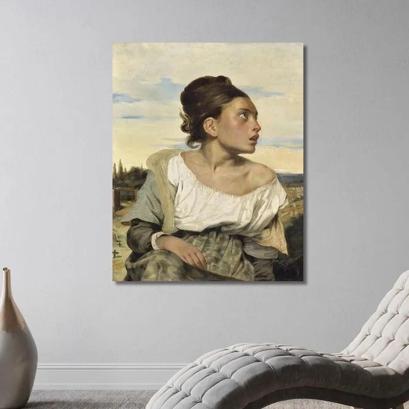 Niña Huérfana En El Cementerio Eugène Delacroix