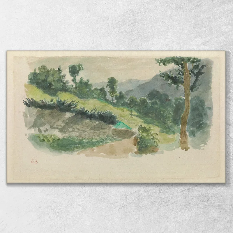 Sentiero Sul Fianco Di Una Montagna Eaux-Bonnes Nei Pirenei Eugène Delacroix