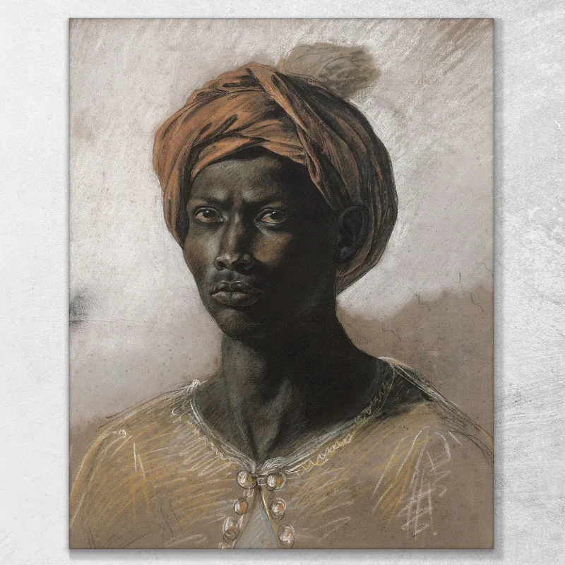 Portrait Of A Turk In A Turban Eugène Delacroix
