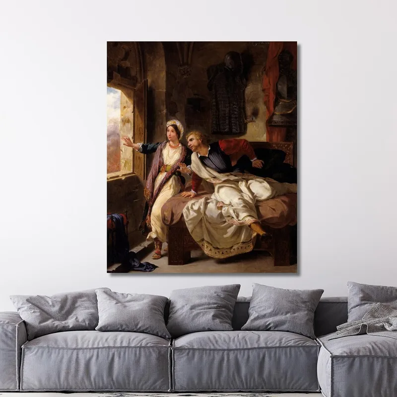 Rebecca Und Der Verwundete Ivanhoe Eugène Delacroix