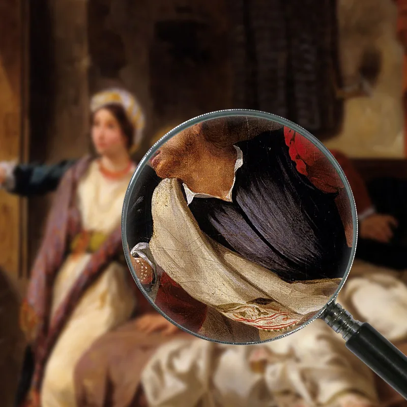 Rebecca Und Der Verwundete Ivanhoe Eugène Delacroix
