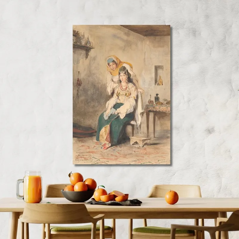 Saada La Esposa De Abraham Ben-Chimol Y Préciada Una De Sus Hijas Eugène Delacroix