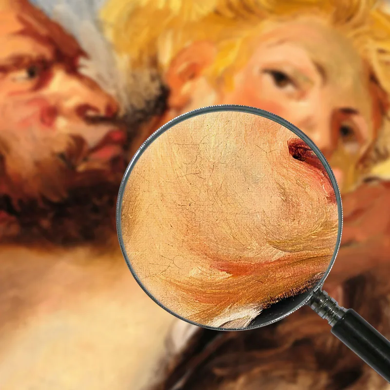 Satyr Umarmt Eine Nymphe Nach Peter-Paul Rubens Eugène Delacroix