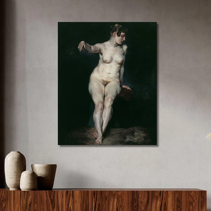 Mademoiselle Rose Nue Assise Eugène Delacroix