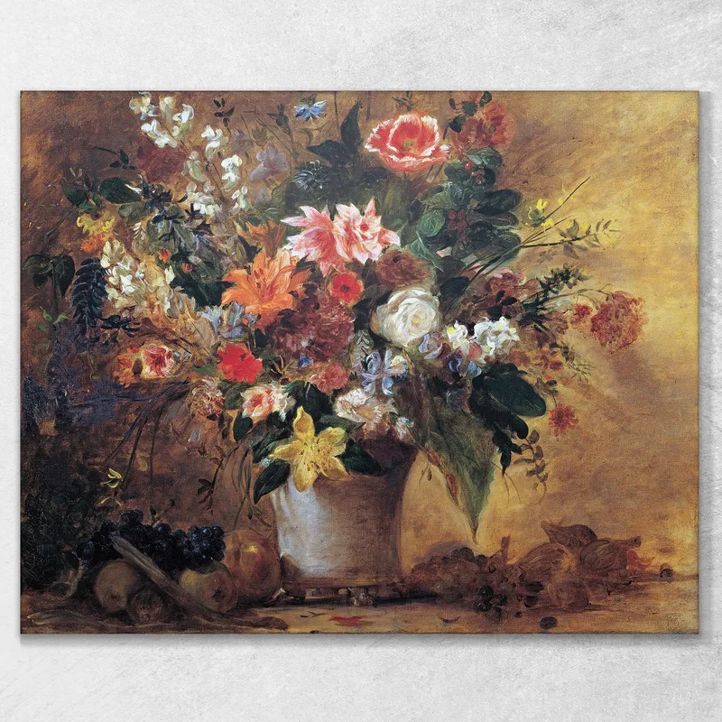 Naturaleza Muerta Con Flores Eugène Delacroix