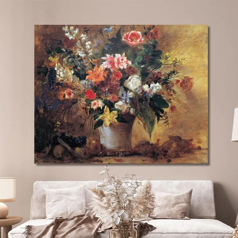 Naturaleza Muerta Con Flores Eugène Delacroix