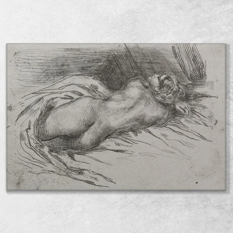Studio Di Una Donna Vista Di Spalle Eugène Delacroix