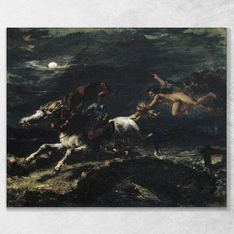 Tam O Shanter Perseguido Por Las Brujas Eugène Delacroix
