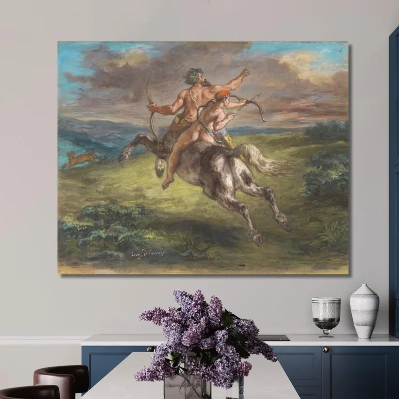 La Educación De Aquiles Eugène Delacroix