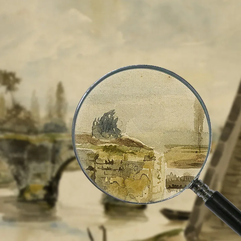 Die Alte Brücke In Nantes Eugène Delacroix