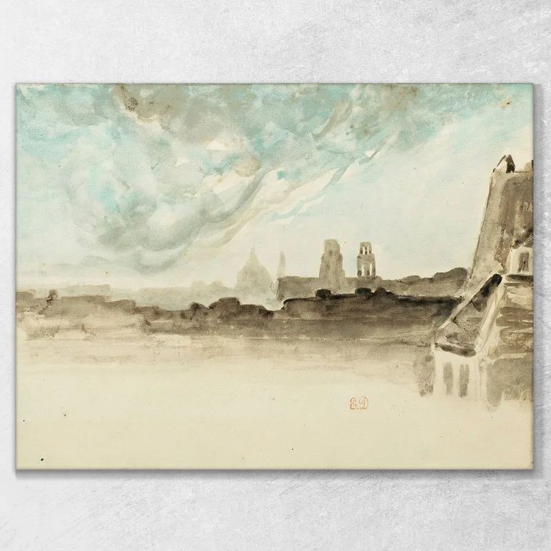Die Dächer Von Paris Eugène Delacroix