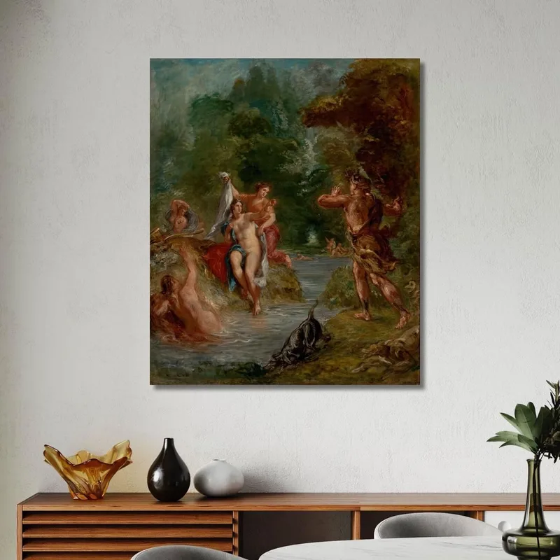 L'Estate Diana Sorpresa Da Atteone Eugène Delacroix