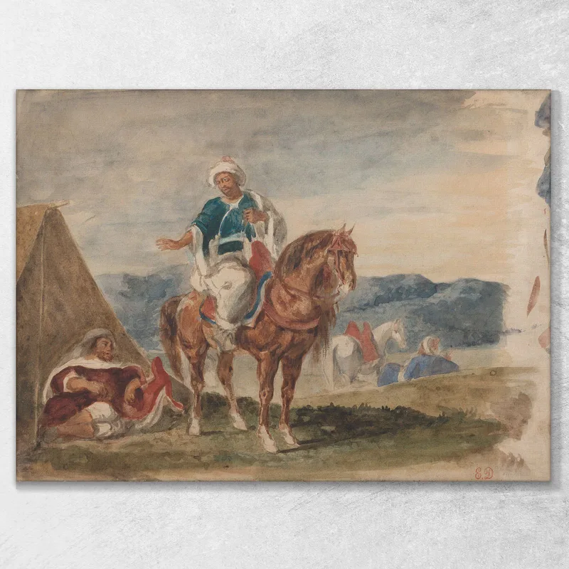 Tre Cavalieri Arabi In Un Accampamento Eugène Delacroix