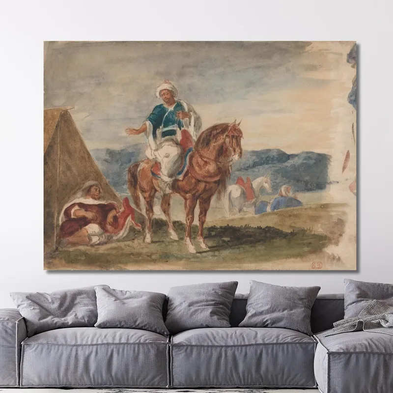 Tre Cavalieri Arabi In Un Accampamento Eugène Delacroix