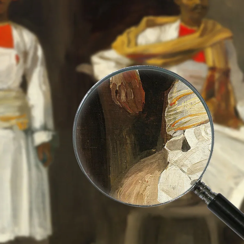 Dos Estudios De Un Indio De Calcuta Sentado Y De Pie Eugène Delacroix