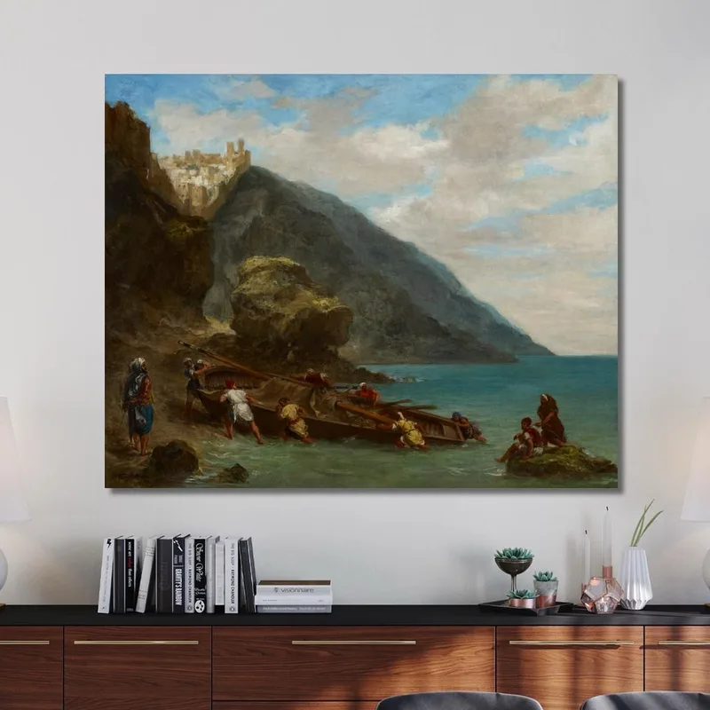 Veduta Di Tangeri Dalla Riva Del Mare Eugène Delacroix