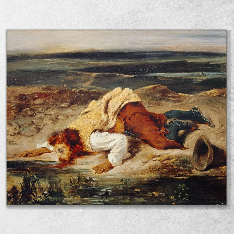 Wounded Brigand Roman Shepherd Eugène Delacroix