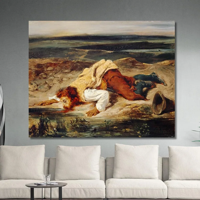 Wounded Brigand Roman Shepherd Eugène Delacroix