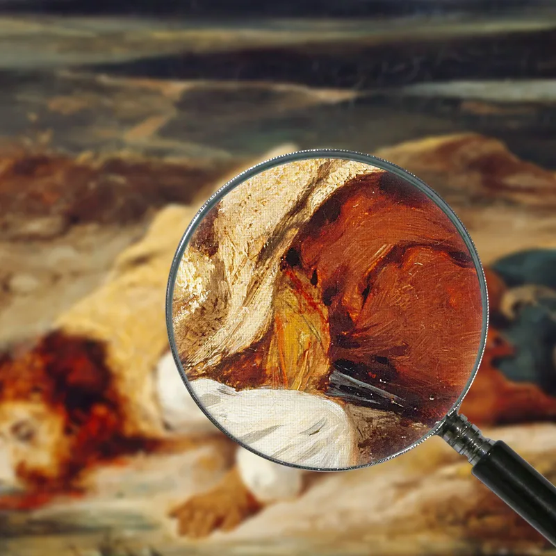Wounded Brigand Roman Shepherd Eugène Delacroix