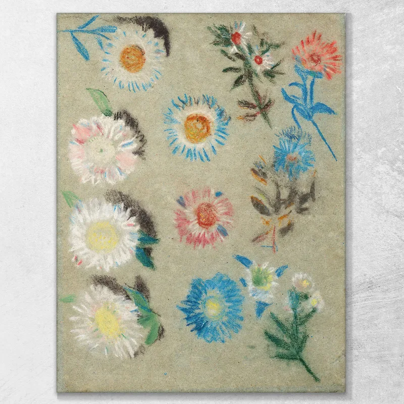 Estudio De Flores Eugène Delacroix