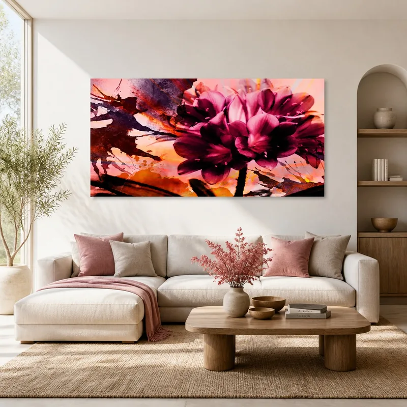 Expression Florale Abstraite tableau sur toile