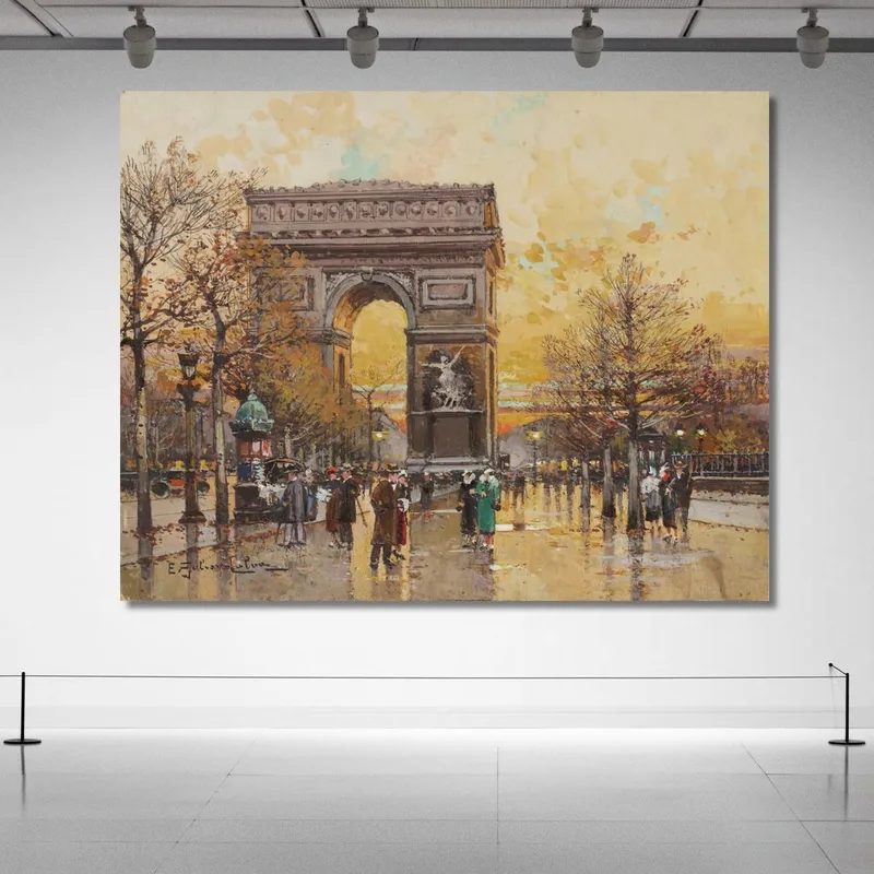 Arc De Triomphe À L'Automne Eugène Galien-Laloue