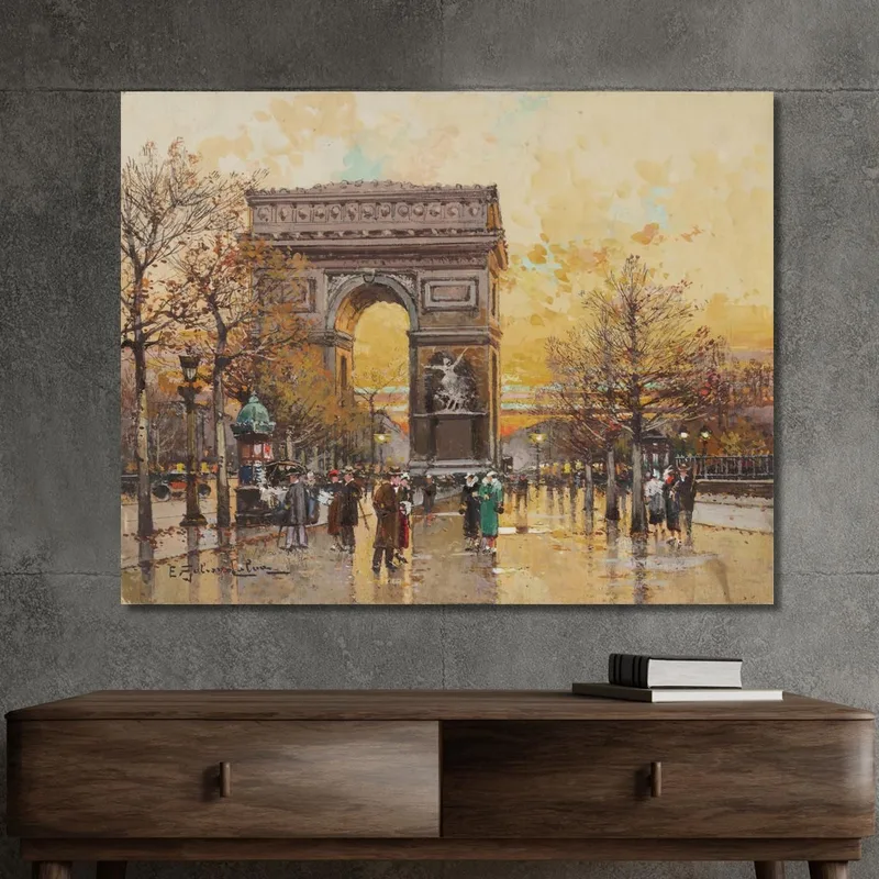 Arc De Triomphe À L'Automne Eugène Galien-Laloue