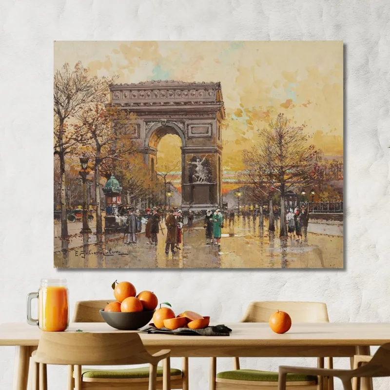 Arc De Triomphe À L'Automne Eugène Galien-Laloue