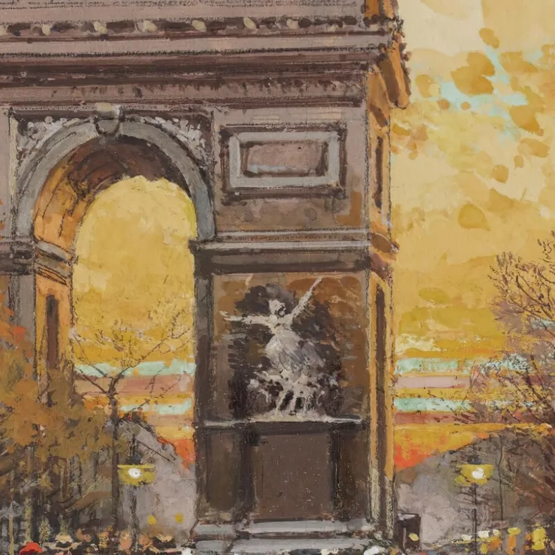 Arc De Triomphe À L'Automne Eugène Galien-Laloue