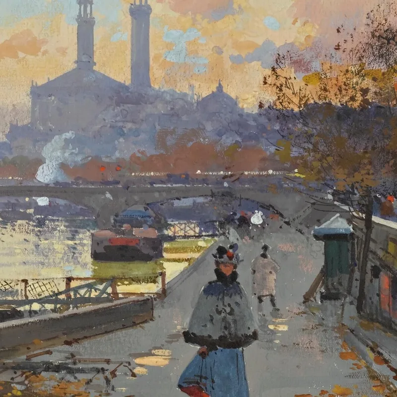 At The Quay Eugène Galien-Laloue