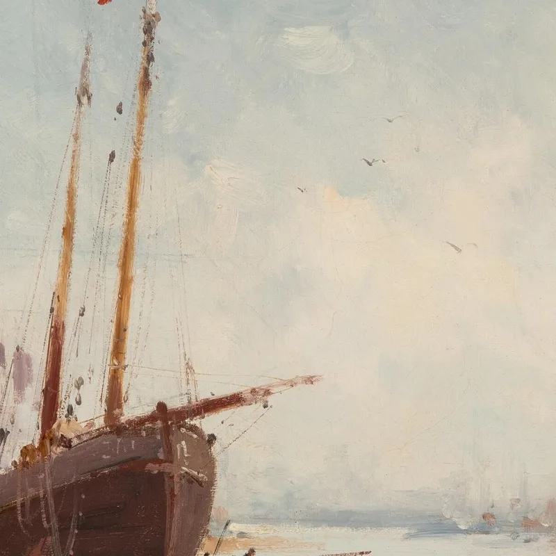 Bateaux Au Port Eugène Galien-Laloue