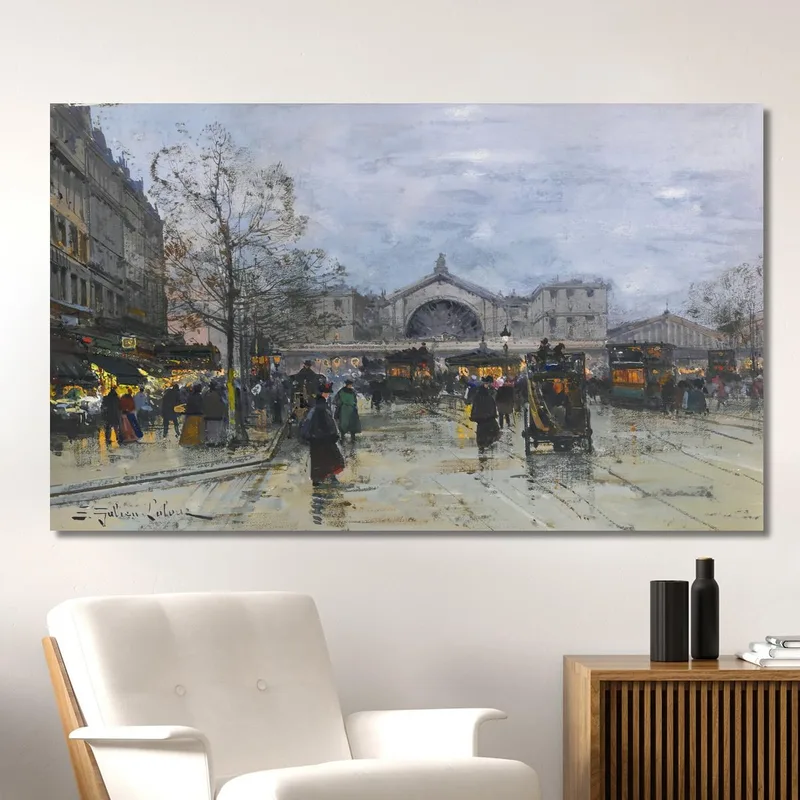 La Gare De L'Est Eugène Galien-Laloue
