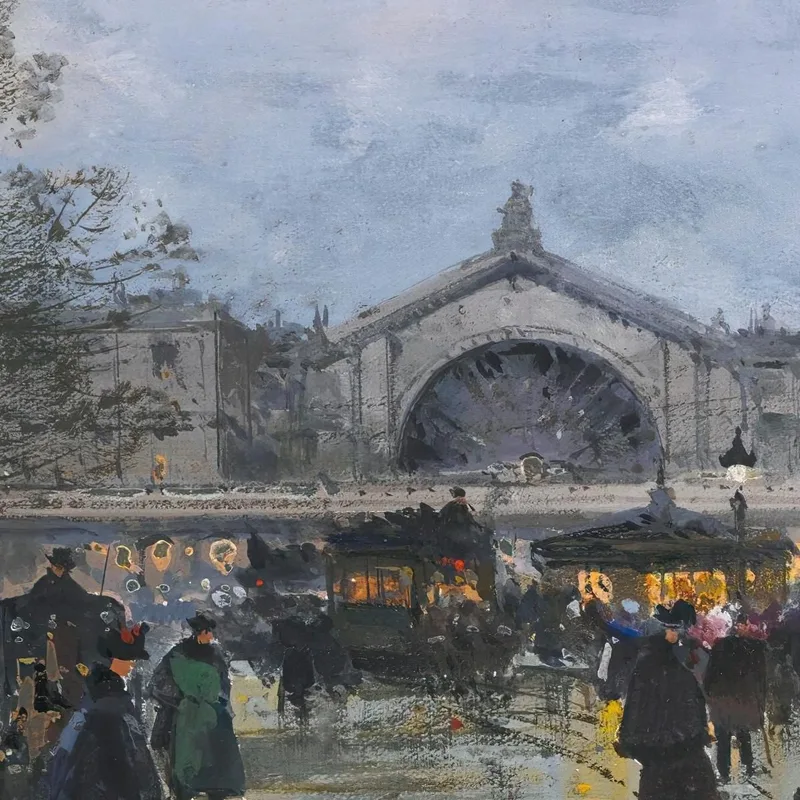 La Gare De L'Est Eugène Galien-Laloue