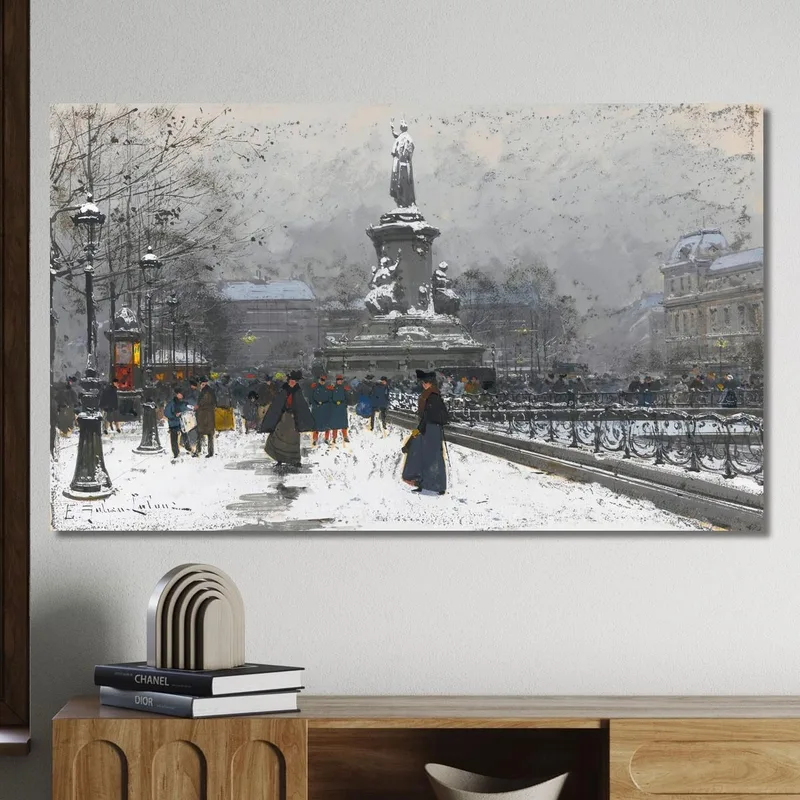 The Place Of The Snow Republic Eugène Galien-Laloue