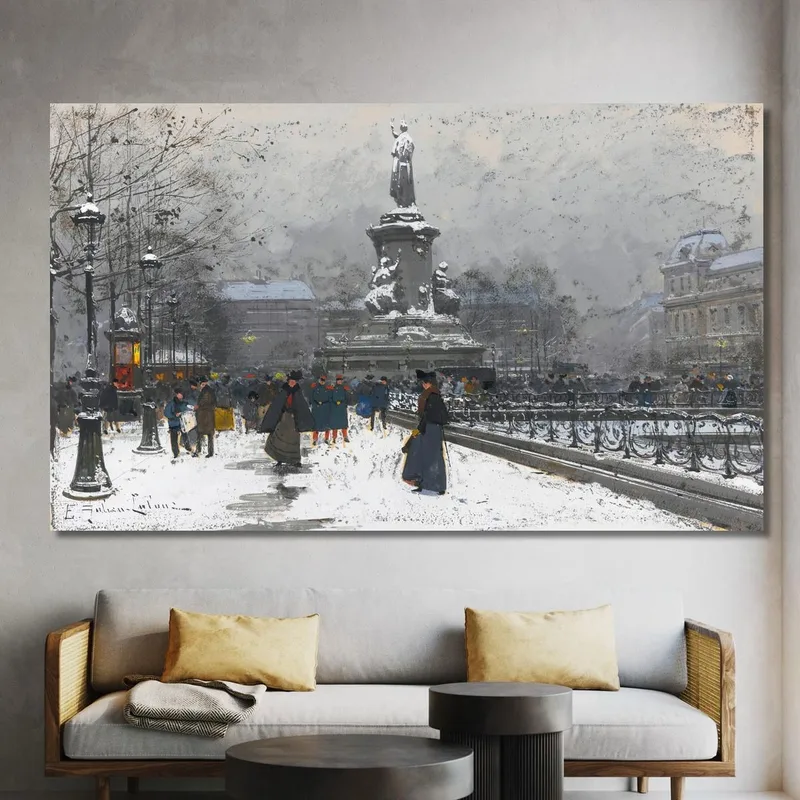 The Place Of The Snow Republic Eugène Galien-Laloue