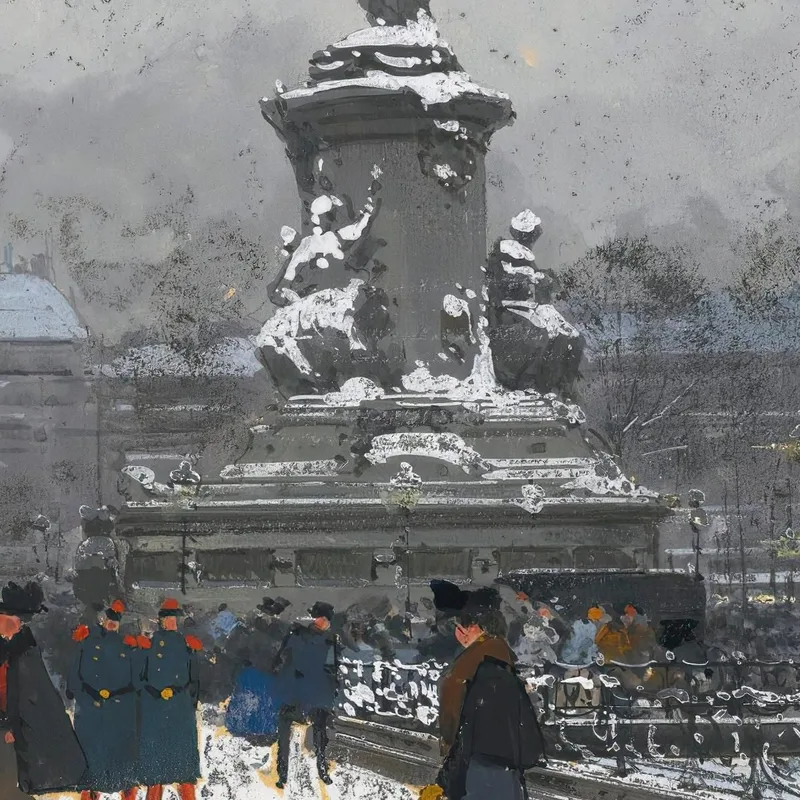 The Place Of The Snow Republic Eugène Galien-Laloue