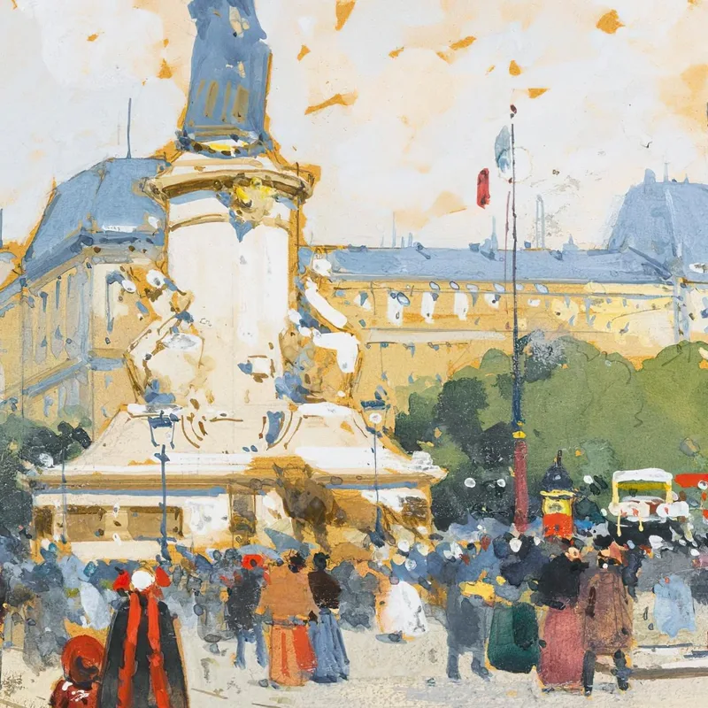 La Place De La République Eugène Galien-Laloue