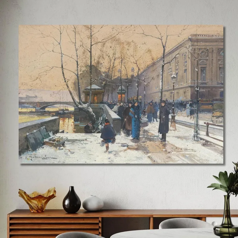 Le Rive Della Senna Vicino A Châtelet Eugène Galien-Laloue