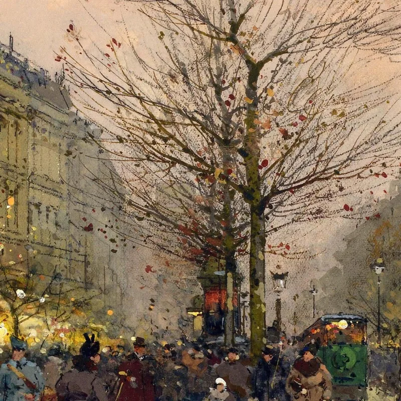 The Grands Boulevards Paris Eugène Galien-Laloue